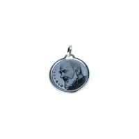 Picture Italian medallion with the image of Padre Pio, diameter 17 mm