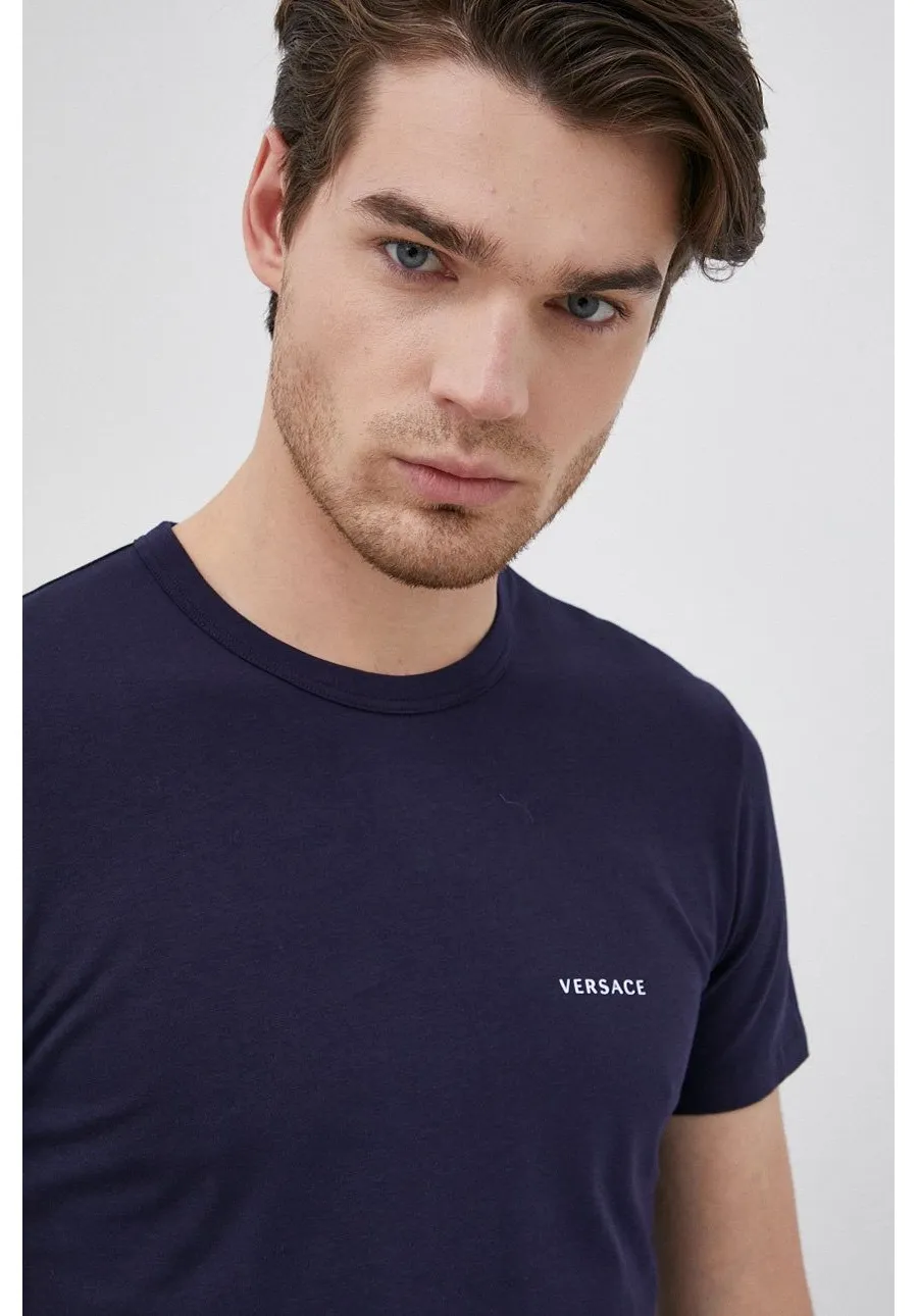obrazek 1 Versace T-shirt (2-pack) męski kolor granatowy gładki AU04023