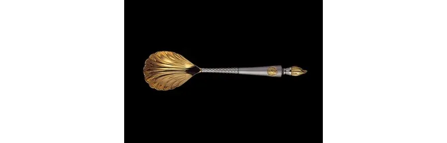 picture 1 Clive Christian Gilded Caviar Spoon Empire Flame Gold