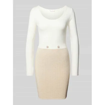 Zdjęcie Guess Sukienka dzianinowa W5RK12 Z3KX0 Écru Bodycon Fit