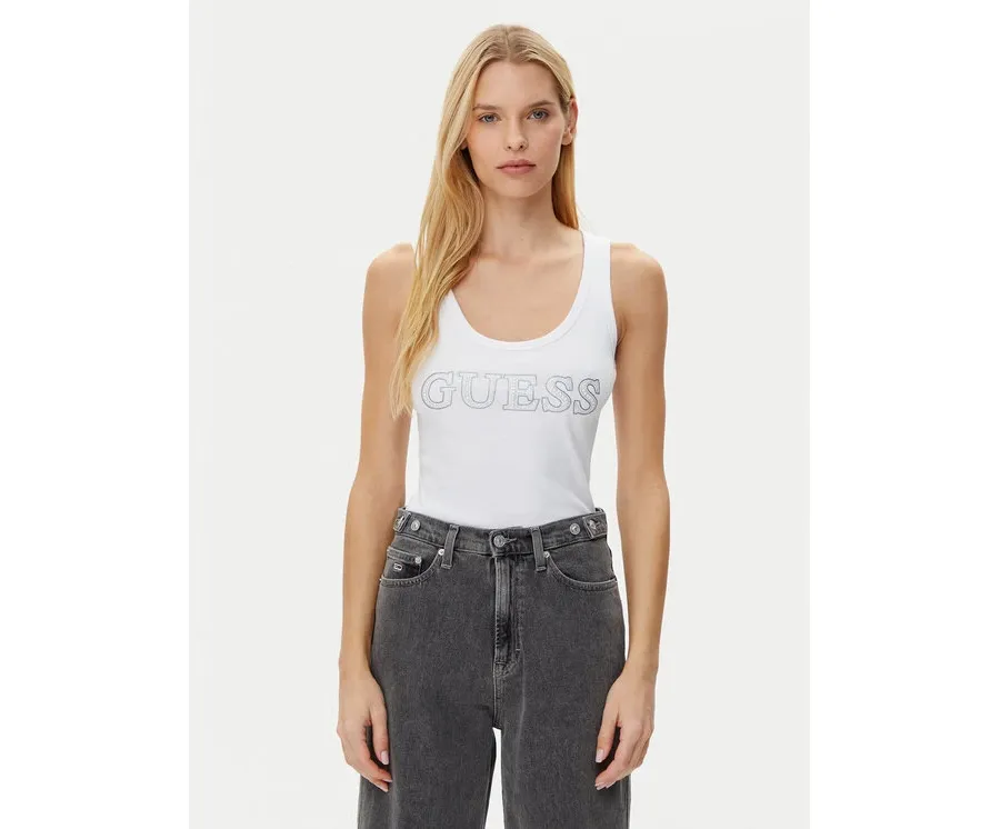 obrazek 1 Guess Top W5GP29 KA0H1 Biały Regular Fit
