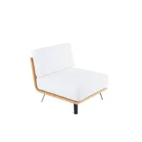 Picture Stylish sofa - middle module made of teak wood for the garden and terrace