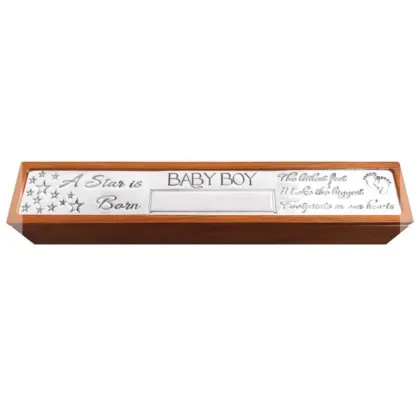 Picture A gift to commemorate the birth of a child or baptism - a wooden box with the option of personalization