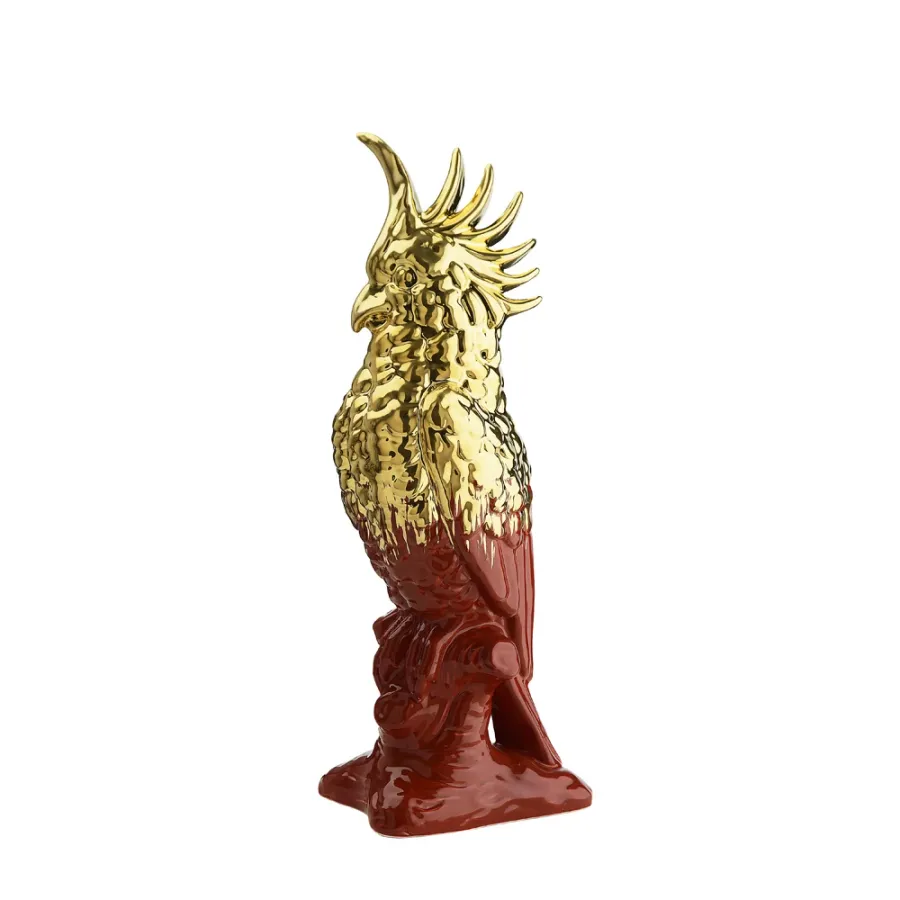 obrazek 2 Szkliwiona ceramiczna papuga H.44xL.16xP.16 cm