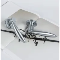 Zdjęcie Klamka Wing z mosiądzu w kolorze złotym lub srebrnym do drzwi