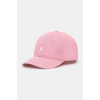 Zdjęcie Carhartt WIP czapka z daszkiem bawełniana Madison Logo Cap kolor różowy gładka I023750.2E5XX