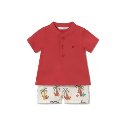 Zdjęcie Mayoral Komplet polo i spodenki 1217 Czerwony Regular Fit