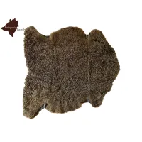 Picture Gotland sheepskin rug in brown