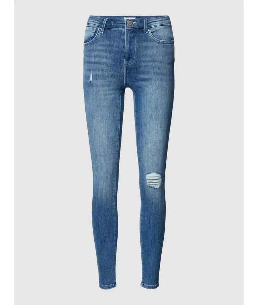 obrazek 1 Jeansy o kroju skinny fit z przetarciami model ‘POWER’