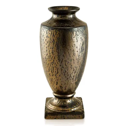 Picture Prestigious ceramic vase with an oxidized bronze finish - Ahura