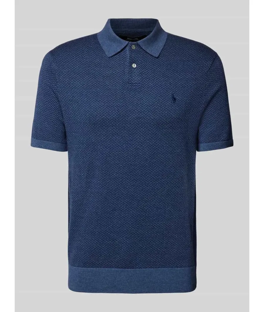 obrazek 1 Koszulka polo z imitacji dzianiny