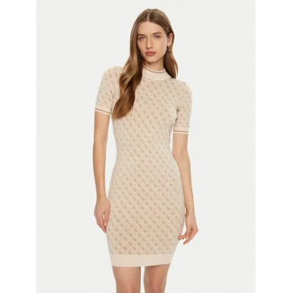 Zdjęcie Guess Sukienka dzianinowa W3YK39 Z37K0 Beżowy Regular Fit