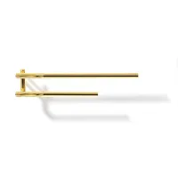 Picture Stylish double towel rack in brass with a zebra pattern - Il Paralume Marina