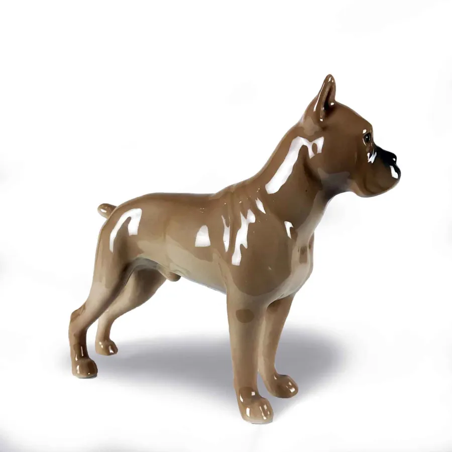 obrazek 4 Ręcznie malowana polichromowana figurka boksera z porcelany Bing & Grondahl
