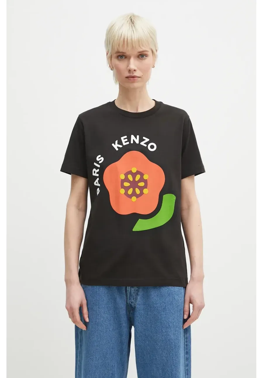 obrazek 1 Kenzo t-shirt bawełniany damski kolor czarny FF52TS1684SO.99J