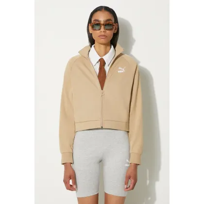 Zdjęcie Puma bluza T7 damska kolor beżowy gładka 624211