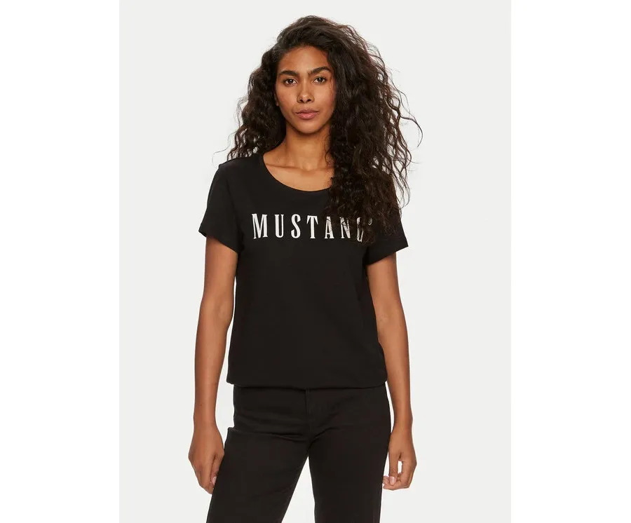 obrazek 1 Mustang T-Shirt Alma 1013933 Czarny Regular Fit