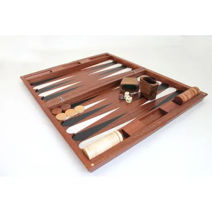 Zdjęcie Mahoniowy zestaw do gry w backgammon 61x50 cm