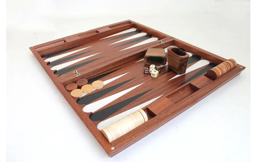 obrazek 1 Mahoniowy zestaw do gry w backgammon 61x50 cm