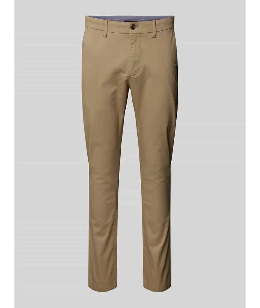 obrazek 1 Chinosy o kroju slim fit zapinane na guzik i zamek błyskawiczny model ‘BLEECKER’