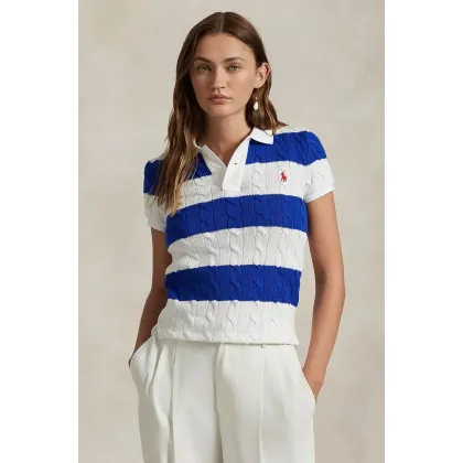 Zdjęcie Polo Ralph Lauren sweter bawełniany kolor biały 211943043