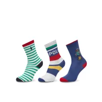 Zdjęcie Polo Ralph Lauren Zestaw 3 par wysokich skarpet dziecięcych 443969088001 Kolorowy
