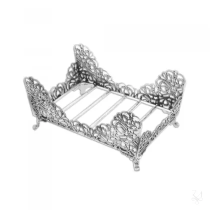 Zdjęcie Prostokątny ażurowy srebrny serwetnik - Zaramella Argenti