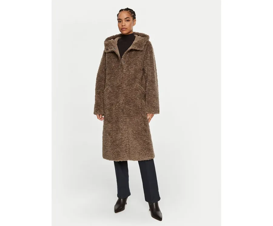 obrazek 1 Luisa Spagnoli Kożuch Serra 541290 Brązowy Oversize