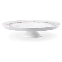 Zdjęcie Stylowa porcelanowa patera na ciasto na nóżce z kolekcji RoseLine - Leander