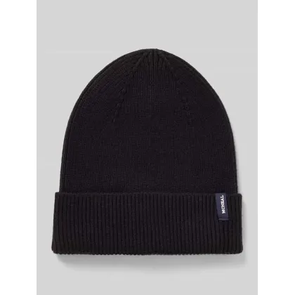 Zdjęcie Czapka z dzianiny z mieszanki wiskozy z detalem z logo