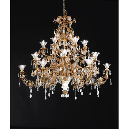 Zdjęcie Ekskluzywny żyrandol z zdobieniami Bohemii - Euro Lamp Art