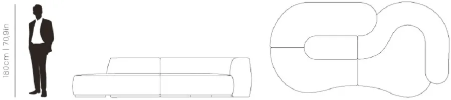 obrazek 16 Sofa o ciekawym kształcie w trzech kolorach