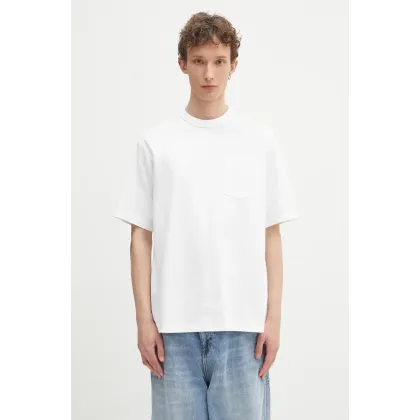 Zdjęcie The North Face t-shirt bawełniany Dome Relaxed męski kolor biały gładki NF0A8C3PFN41