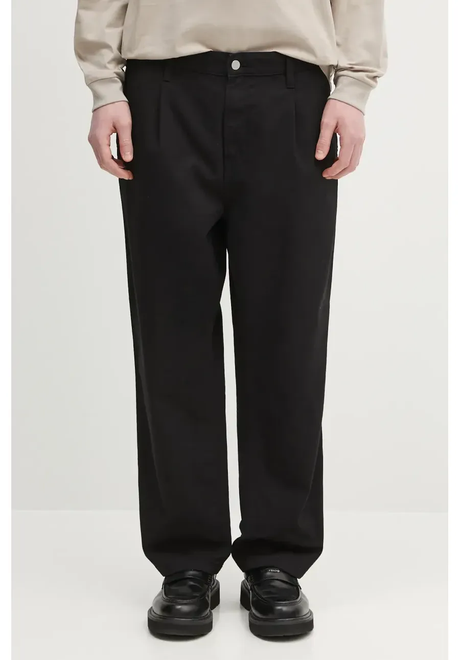 obrazek 1 Carhartt WIP spodnie bawełniane Albert Pant męskie kolor czarny proste I034804.8902