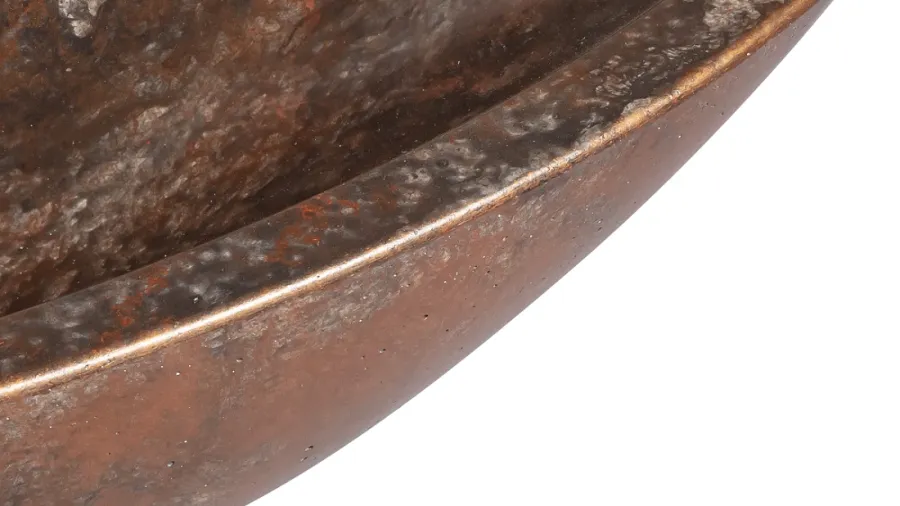 obrazek 3 Unikalna umywalka 60 cm ORION BASIC – SMOKED METAL, czarny i miedziany, lakier półmatowy