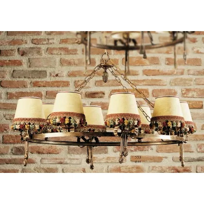 Zdjęcie Okrągły żyrandol z ośmioma lampami z imperinami - Il Paralume Marina