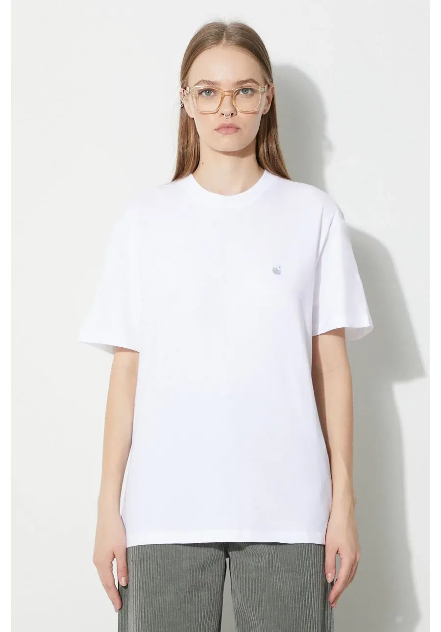 obrazek 1 Carhartt WIP t-shirt bawełniany S/S Casey T-Shirt damski kolor biały I032206.0YFXX