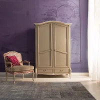 Picture Traditional wardrobe with 2 doors and 2 drawers in a classic style - Stella del Mobile