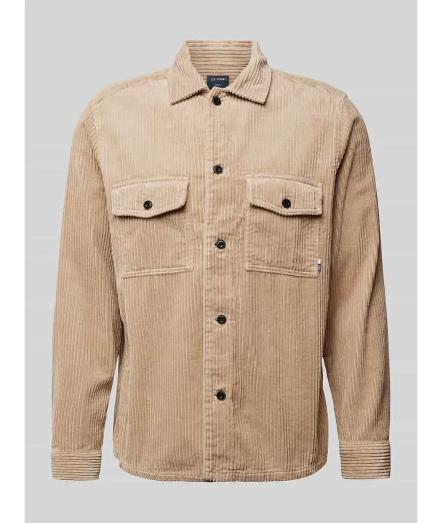 obrazek 1 Kurtka koszulowa o kroju slim fit z detalem z logo