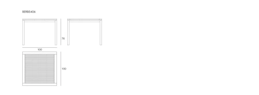 obrazek 3 Kwadratowy stół do jadalni Teak-Berbeda o minimalistycznej formie
