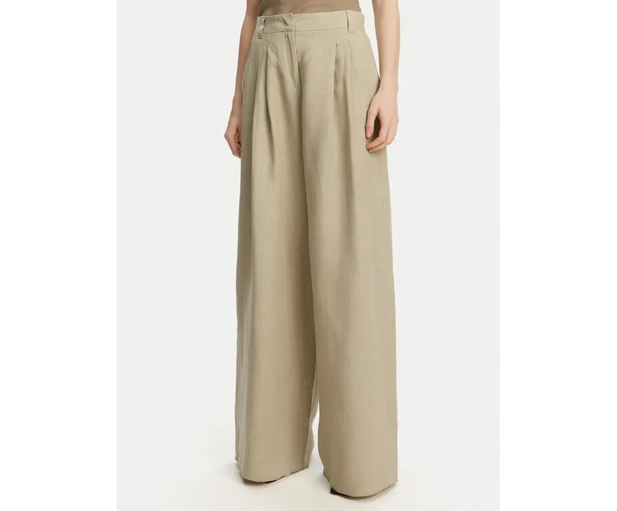 obrazek 1 Marella Spodnie palazzo Zama 2513131132200 Khaki Regular Fit