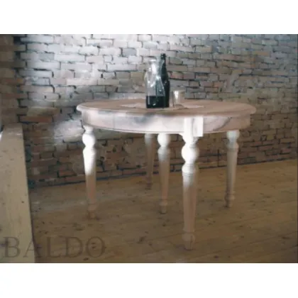 Zdjęcie Włoski okrągły stół jadalny z litego drewna