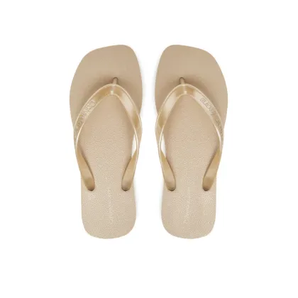Zdjęcie Calvin Klein Jeans Japonki Thong+ Tpu Metallic YW0YW01720 Beżowy
