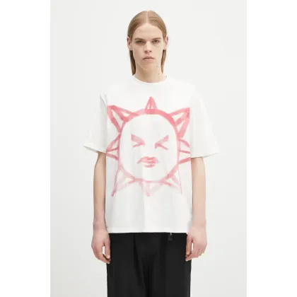 Zdjęcie Our Legacy t-shirt bawełniany Box męski kolor beżowy z nadrukiem M2256BSS