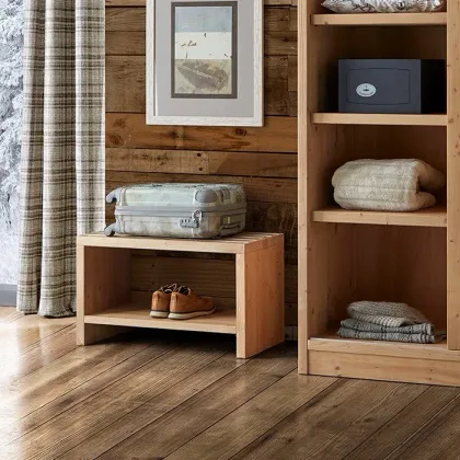 Zdjęcie Włoska półka na buty, walizki z litego drewna jodłowego - Zanini