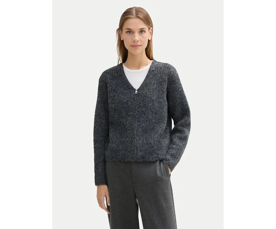 obrazek 1 Tom Tailor Denim Kardigan 1043968 Szary Relaxed Fit