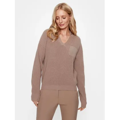 Zdjęcie Peserico Sweter S99005F12 Beżowy Regular Fit