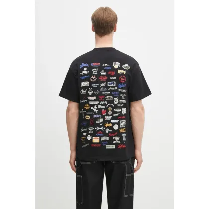 Zdjęcie Carhartt WIP t-shirt bawełniany S/S Logo T-Shirt męski kolor czarny z nadrukiem I034643.89XX