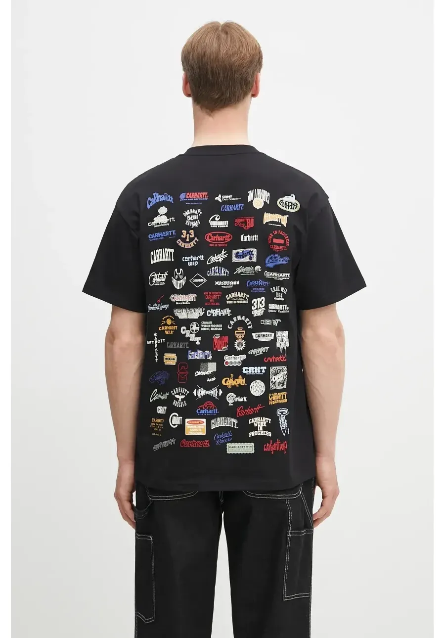 obrazek 1 Carhartt WIP t-shirt bawełniany S/S Logo T-Shirt męski kolor czarny z nadrukiem I034643.89XX