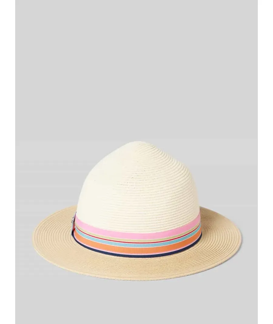 obrazek 1 Kapelusz słomiany z kolorową opaską model ‘Fedora’
